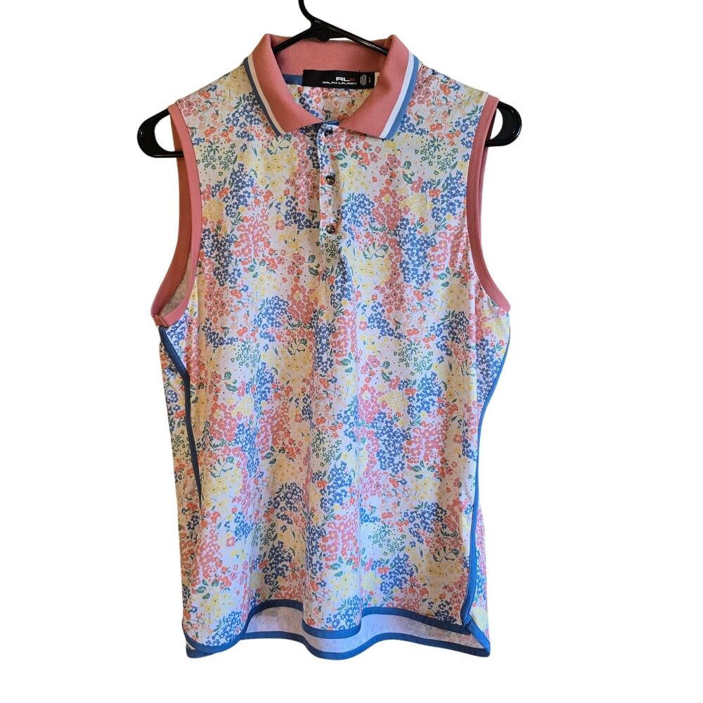 Ralph lauren floral golf tank size large
